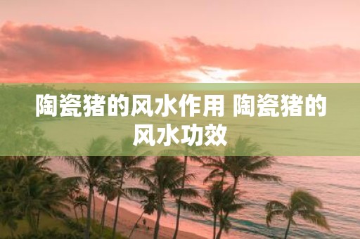 陶瓷猪的风水作用 陶瓷猪的风水功效