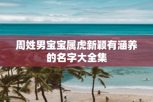 周姓男宝宝属虎新颖有涵养的名字大全集