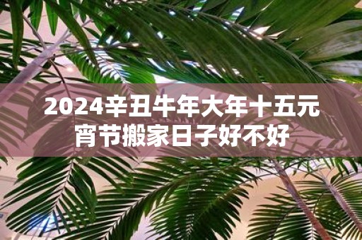 2025辛丑牛年大年十五元宵节搬家日子好不好
