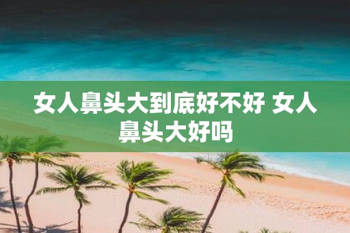 女人鼻头大到底好不好 女人鼻头大好吗