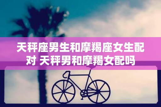 天秤座男生和摩羯座女生配对 天秤男和摩羯女配吗