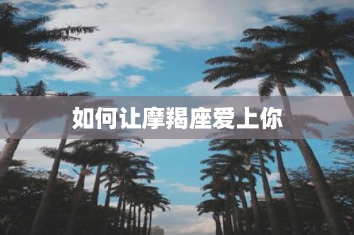 如何让摩羯座爱上你