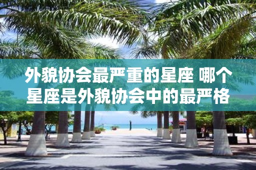 外貌协会最严重的星座 哪个星座是外貌协会中的最严格派