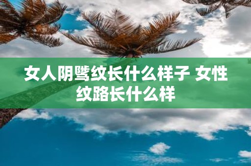 女人阴骘纹长什么样子 女性纹路长什么样
