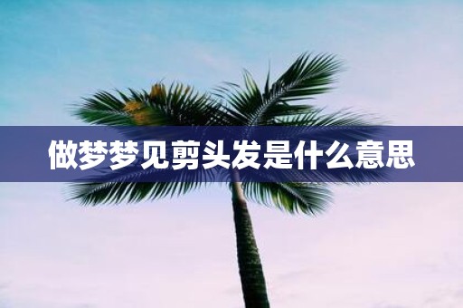 做梦梦见剪头发是什么意思