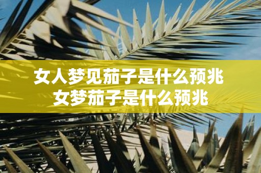 女人梦见茄子是什么预兆 女梦茄子是什么预兆
