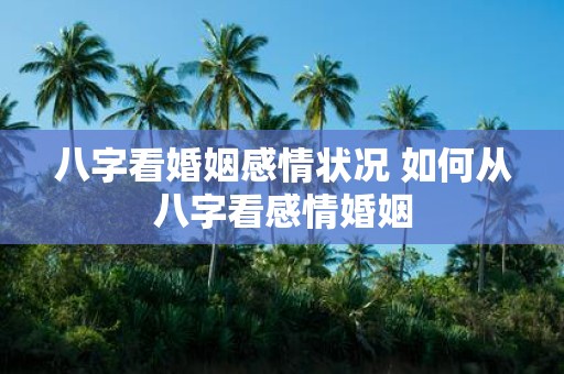 八字看婚姻感情状况 如何从八字看感情婚姻