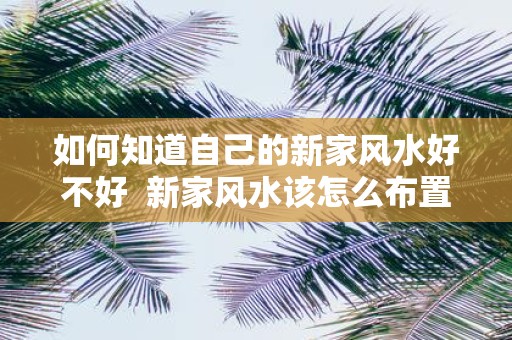 如何知道自己的新家风水好不好 新家风水该怎么布置