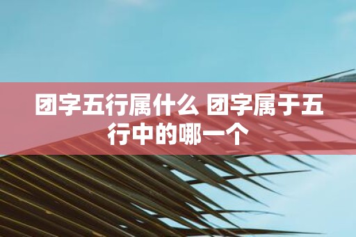 团字五行属什么 团字属于五行中的哪一个