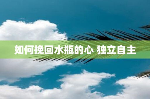 如何挽回水瓶的心 独立自主