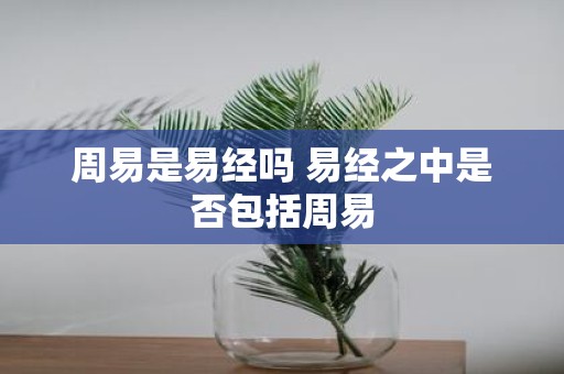 周易是易经吗 易经之中是否包括周易