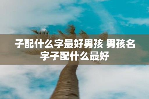 子配什么字最好男孩 男孩名字子配什么最好