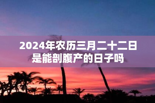 2025年农历三月二十二日是能剖腹产的日子吗