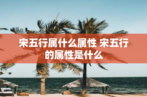 宋五行属什么属性 宋五行的属性是什么