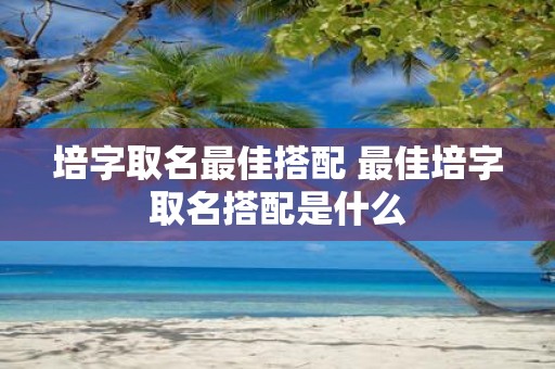 培字取名最佳搭配 最佳培字取名搭配是什么
