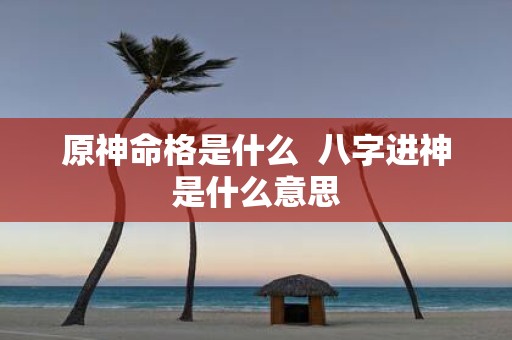 原神命格是什么 八字进神是什么意思