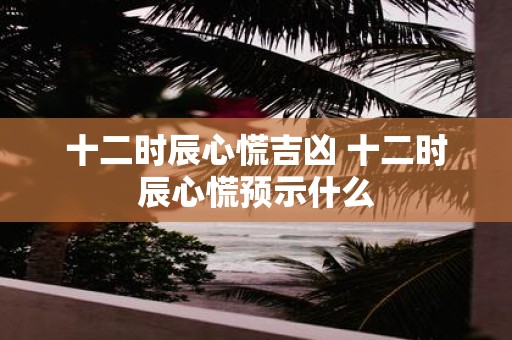 十二时辰心慌吉凶 十二时辰心慌预示什么
