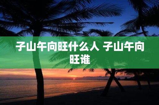 子山午向旺什么人 子山午向旺谁