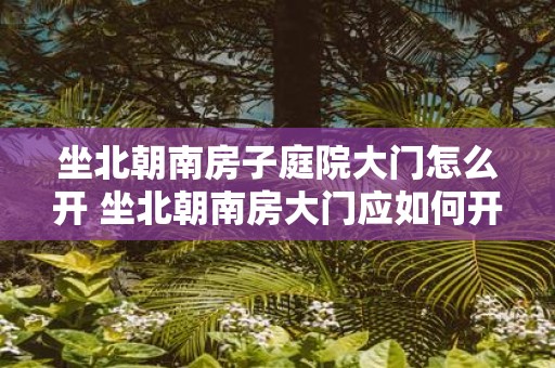 坐北朝南房子庭院大门怎么开 坐北朝南房大门应如何开