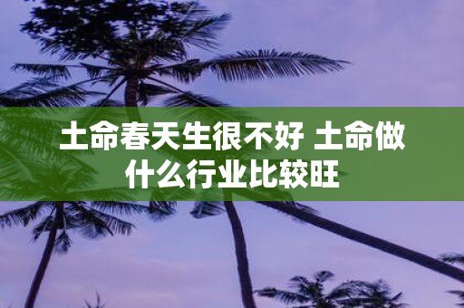 土命春天生很不好 土命做什么行业比较旺 土命春天生很不好 土命做什么行业比较旺