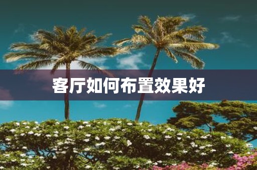 客厅如何布置效果好