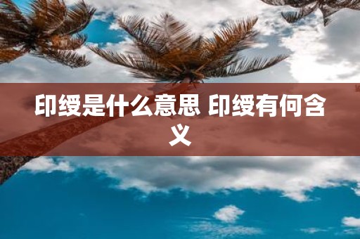 印绶是什么意思 印绶有何含义
