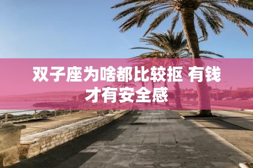 双子座为啥都比较抠 有钱才有安全感