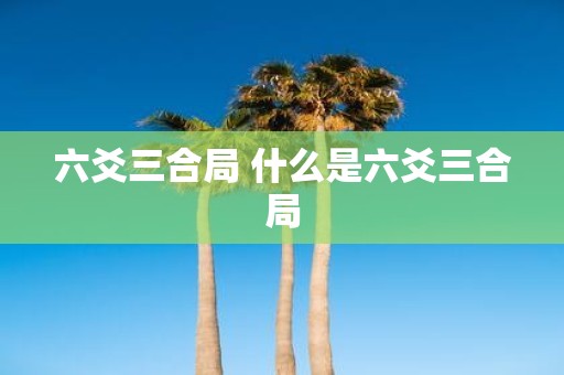 六爻三合局 什么是六爻三合局