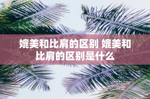 媲美和比肩的区别 媲美和比肩的区别是什么