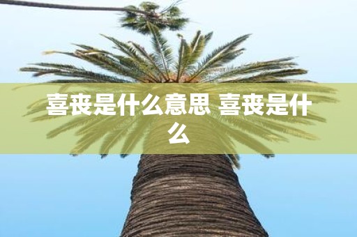 喜丧是什么意思 喜丧是什么