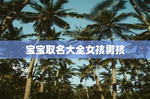 宝宝取名大全女孩男孩