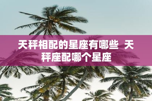 天秤相配的星座有哪些 天秤座配哪个星座