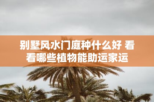 别墅风水门庭种什么好 看看哪些植物能助运家运