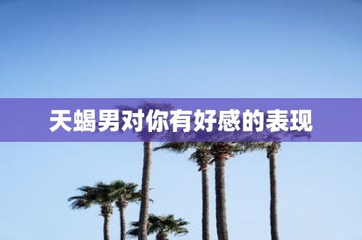 天蝎男对你有好感的表现
