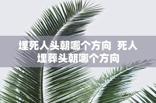 埋死人头朝哪个方向 死人埋葬头朝哪个方向