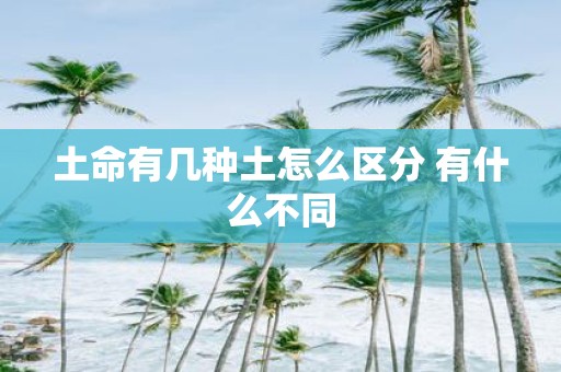 土命有几种土怎么区分 有什么不同