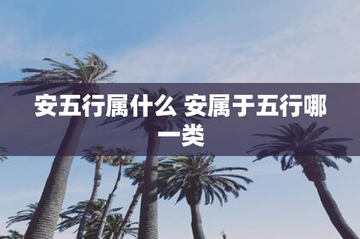 安五行属什么 安属于五行哪一类