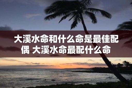 大溪水命和什么命是最佳配偶 大溪水命最配什么命