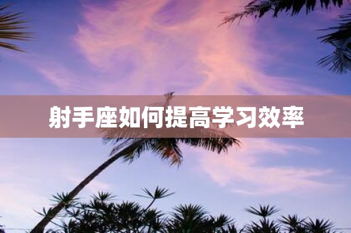 射手座如何提高学习效率