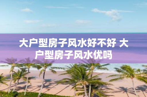大户型房子风水好不好 大户型房子风水优吗