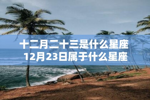 十二月二十三是什么星座 12月23日属于什么星座