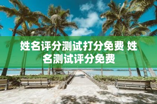 姓名评分测试打分免费 姓名测试评分免费