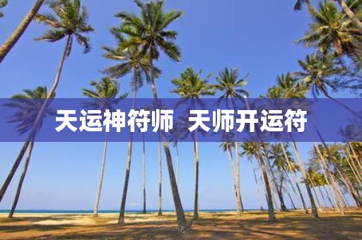 天运神符师 天师开运符