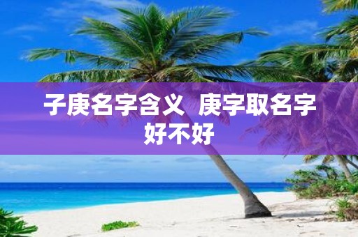 子庚名字含义 庚字取名字好不好