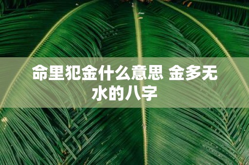 命里犯金什么意思 金多无水的八字