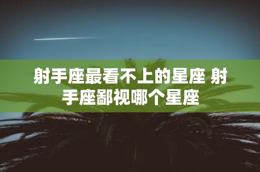 射手座最看不上的星座 射手座鄙视哪个星座