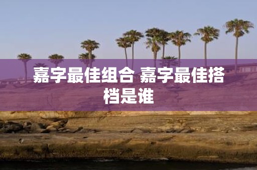 嘉字最佳组合 嘉字最佳搭档是谁