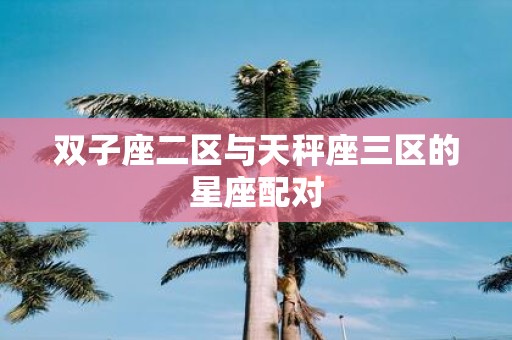 双子座二区与天秤座三区的星座配对