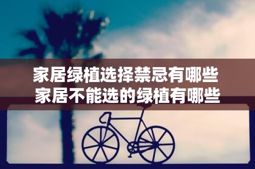 家居绿植选择禁忌有哪些 家居不能选的绿植有哪些