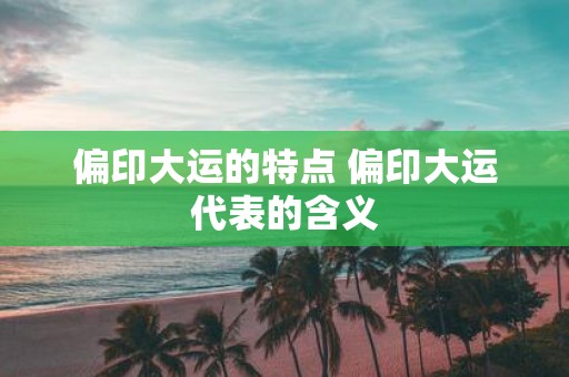 偏印大运的特点 偏印大运代表的含义